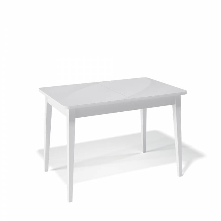 Белый стеклянный стол на кухню: 83 фото в интерьере