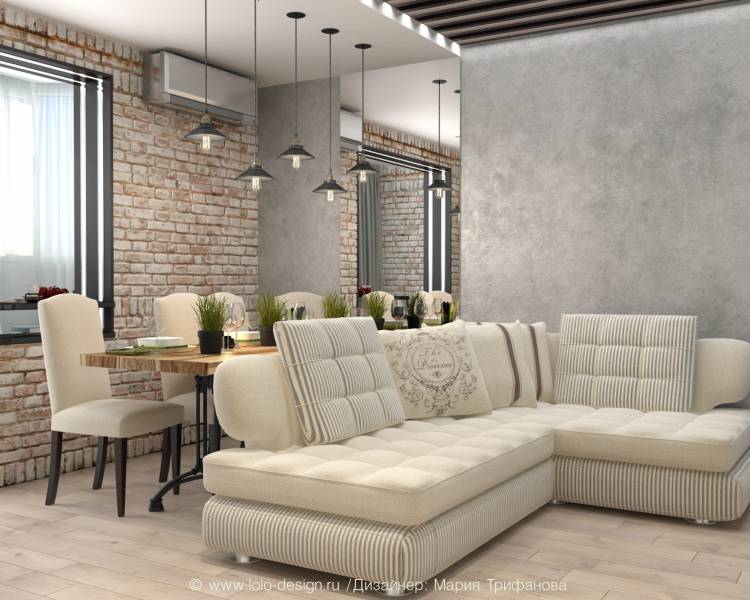 Кухня гостиная с диваном лофт: 120+ идей дизайна