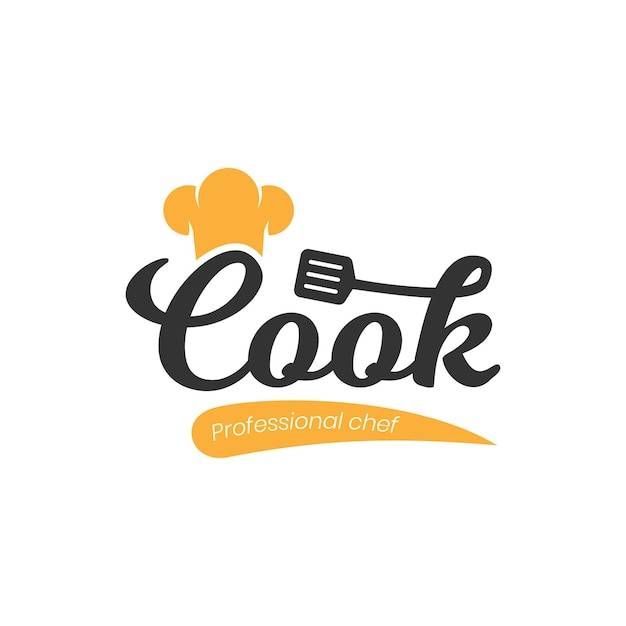 Кухня шеф-повар логотип дизайн векторной кулинарной типографии элемент дизайна для вашей бизнес-еды