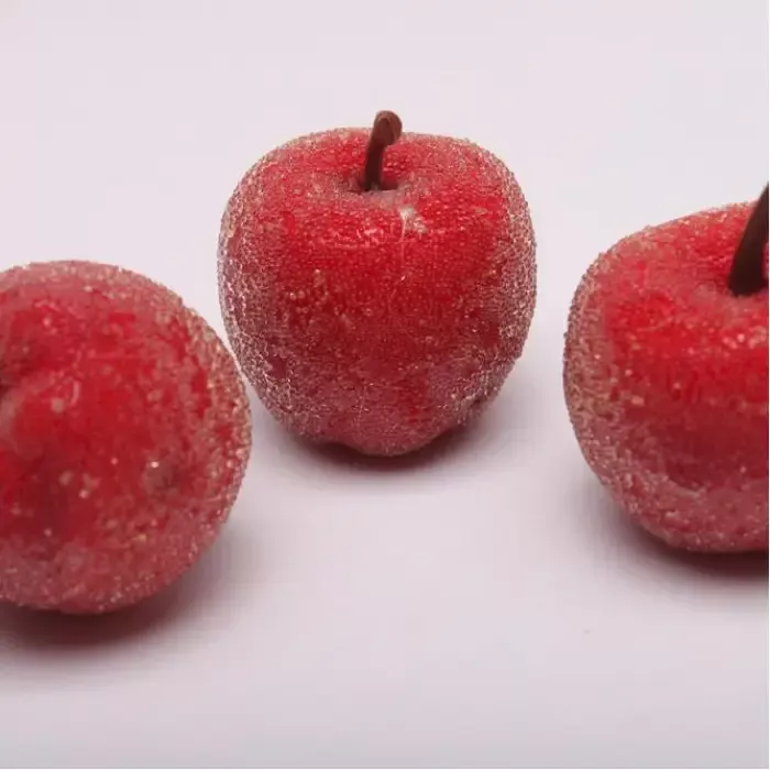 Искусственные фрукты Яблоки в сахаре красные d=