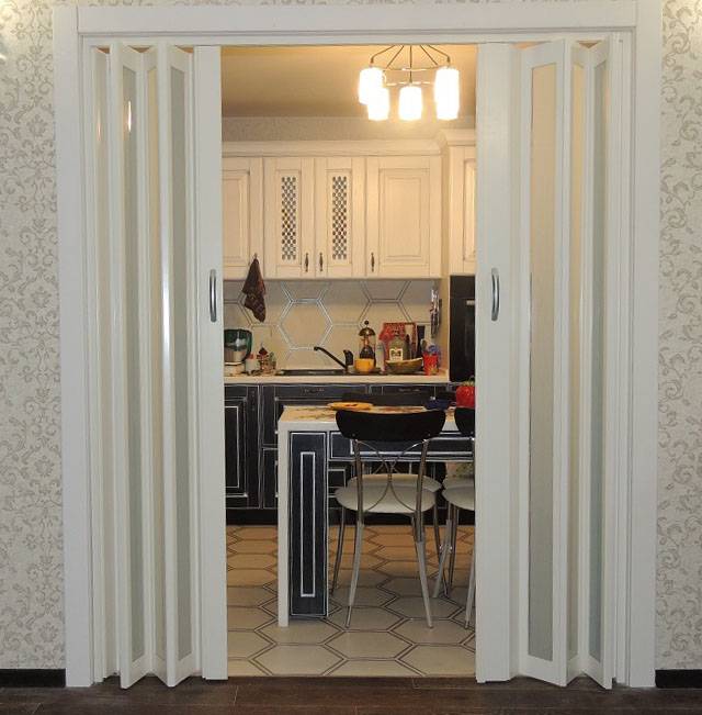 Дверь гармошкой на кухню