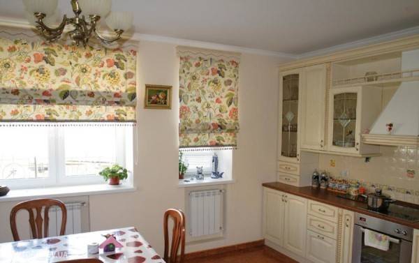 Римские шторы на кухню