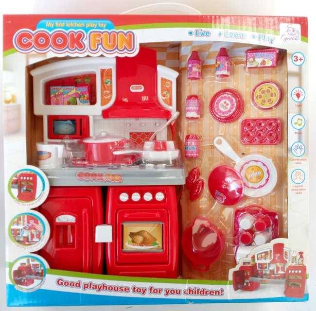 Кухня кукольная красная Cook Fun для детей в интернет-магази