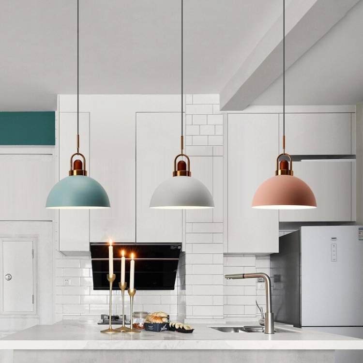 Подвесные светильники в скандинавском стиле, минималистичные металлические лампы для кухни, столовой, спальни, барной стойки, комнатное освещение, домашний декор E