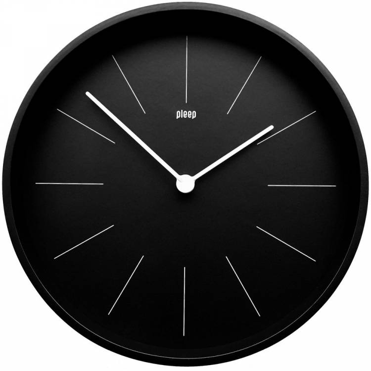 Часы настенные Berne, черные под нанесение логотипа,