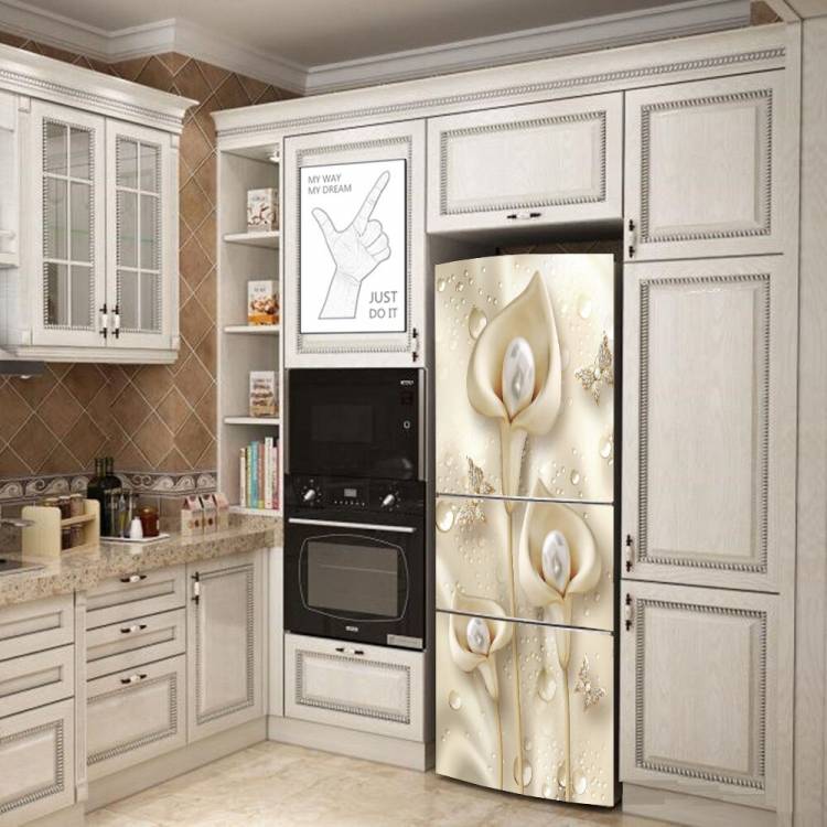 Самоклеящаяся виниловая пленка на дверь холодильника, наклейки на холодильник, кухонный декоративный плакат, пленка для морозильной камеры
