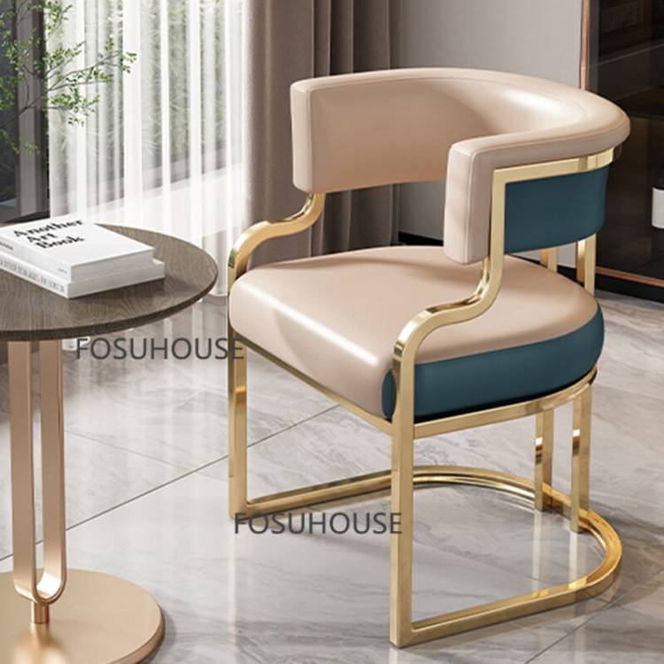 Обеденные столы из искусственной кожи в скандинавском стиле, мебель для кухни, обеденные стулья, дизайнерские подлокотники для гостиной