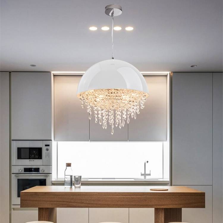 Современный хрустальный подвесной светильник, Потолочная люстра для столовой, кухни, гостиной, домашний декор