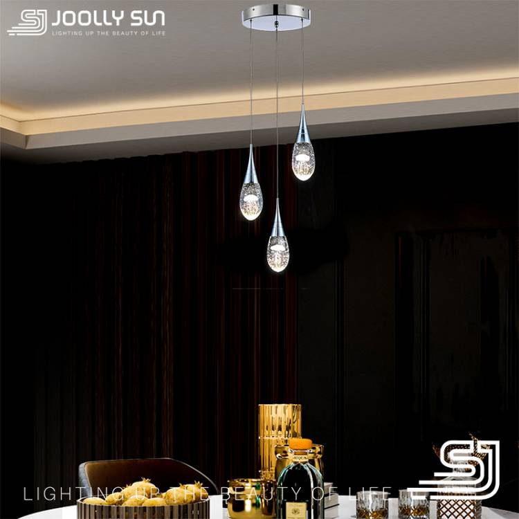 Хрустальный подвесной светильник Joollysun, светодиодный потолочный светильник для кухни, гостиной, современный декоративный светящийся Меду