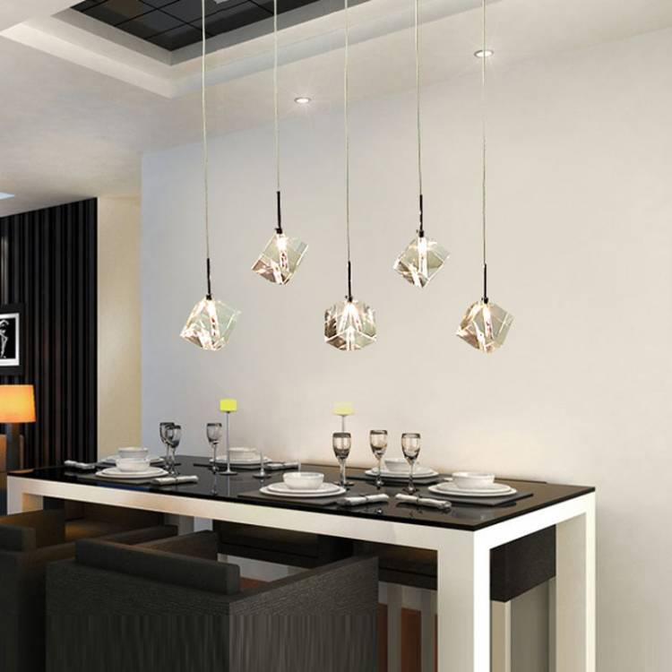 Прозрачный хрустальный светодиодный подвесной светильник для столовой, бара, современные модные лампы для дома, гостиной, простые креативные Бесплатная доставка DHL