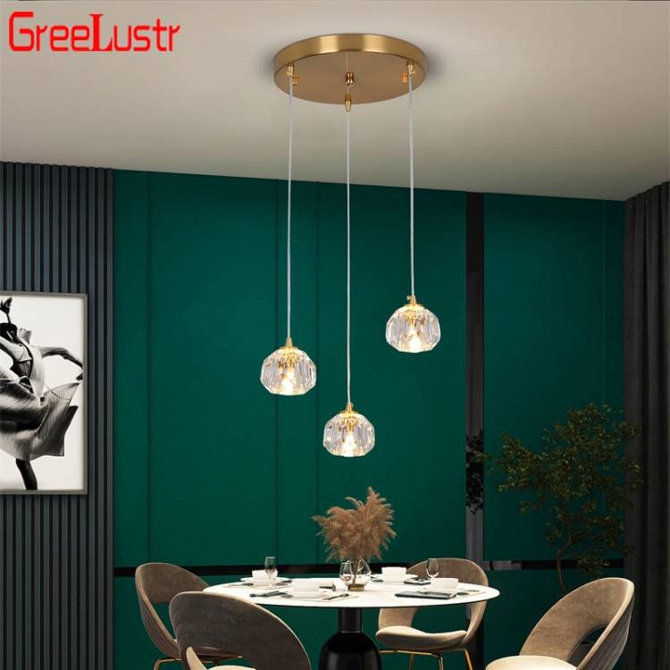 Современный хрустальный подвесной светильник, роскошная Потолочная люстра для кухни, спальни, комнатное освещение для гостиной, бытовая техника, подвесные лампы