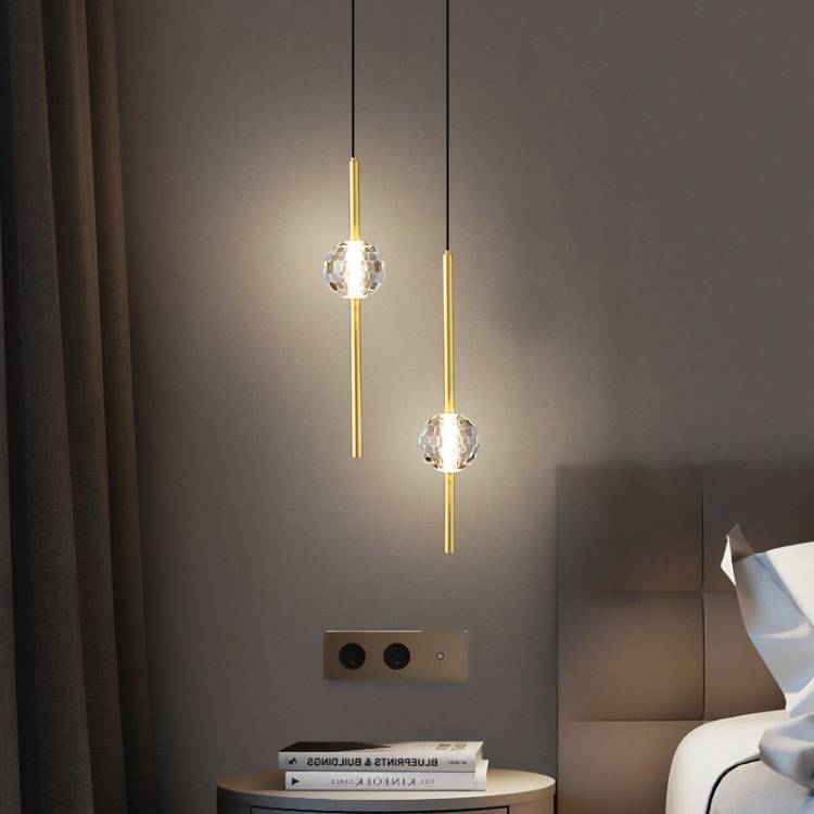 Медный современный светодиодный подвесной светильник для дома, гостиной, столовой, кухни, люстра, роскошный хрустальный интерьерный светильник для спальни, осветительные приборы