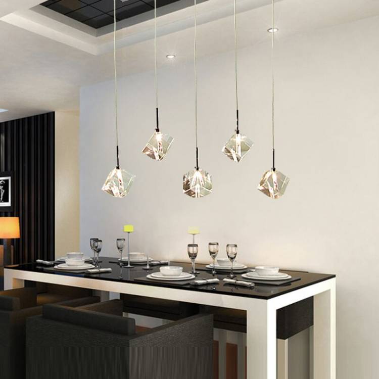 Прозрачный хрустальный светодиодный подвесной светильник для столовой, бара, современные модные светильники для дома, гостиной, простые креативные, Бесплатная доставка DHL