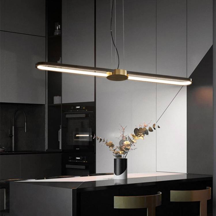 Современный прямоугольный подвесной светильник s, минималистичный светодиодный большой подвесной светильник для над столом, внутренний кухонный остров, светодиодный подвесной светильни