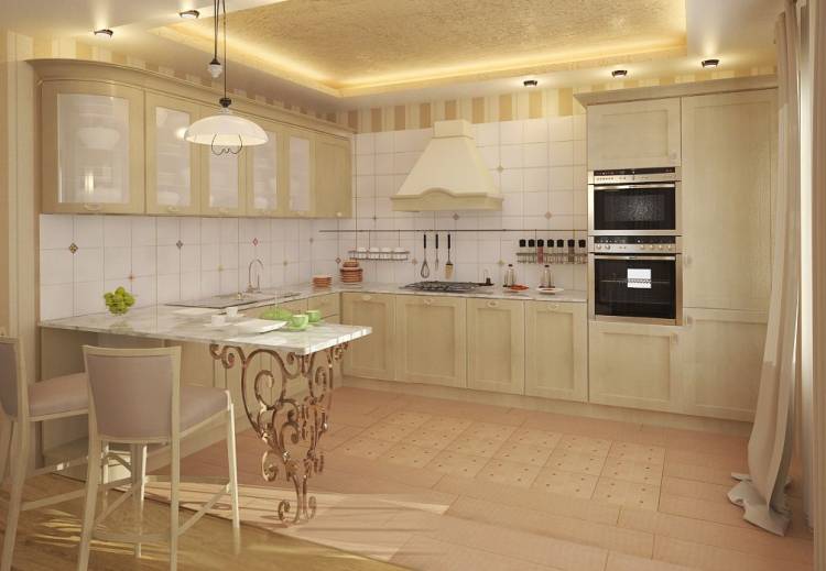 Дизайн потолка кухни в частном доме: 101 фото дизайна
