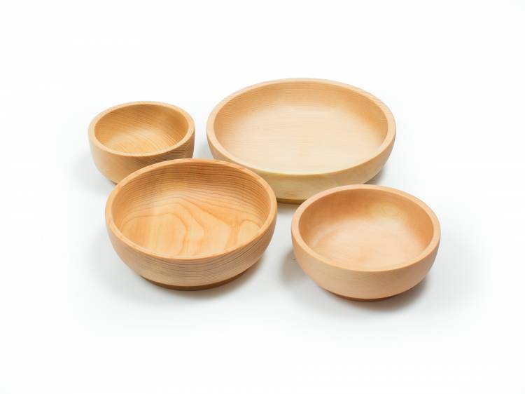 Набор деревянной посуды из кедра (прямой)