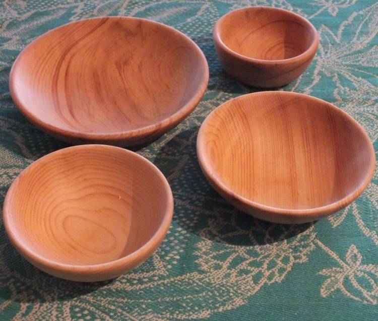 Комплект деревянной посуды в интернет