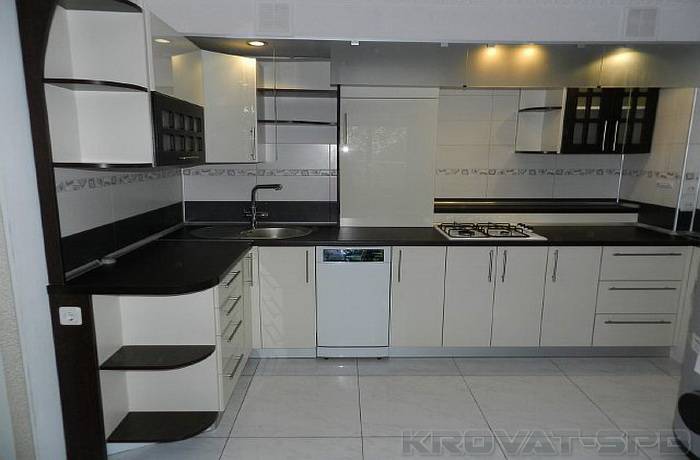 Белая кухня с алюминиевым профилем: 91 фото в интерьере