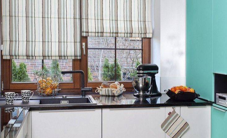Жалюзи и шторы для кухни, чтобы одеть окна классически и соврем