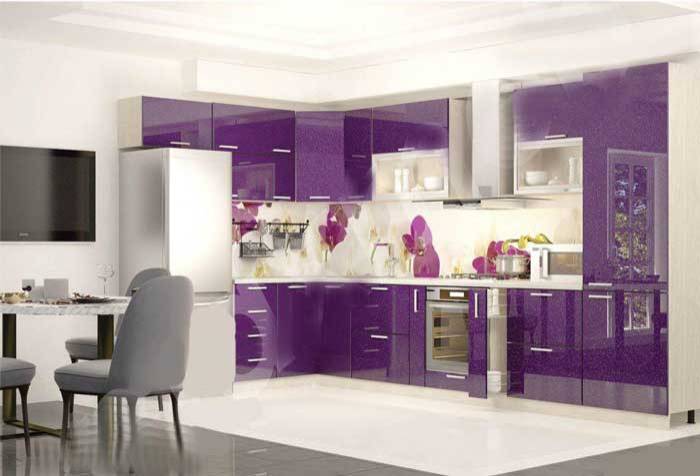 Кухня фиолетовый металлик ЛВ
