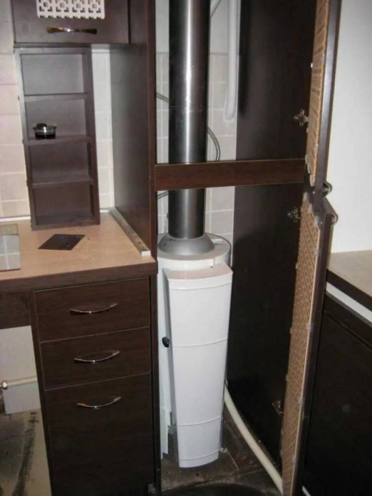 напольный газовый котел расположен на кухне вписать в интерьер форум