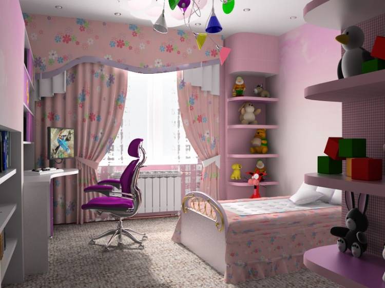 Планировка детской комнаты для девочки идеал современных решений