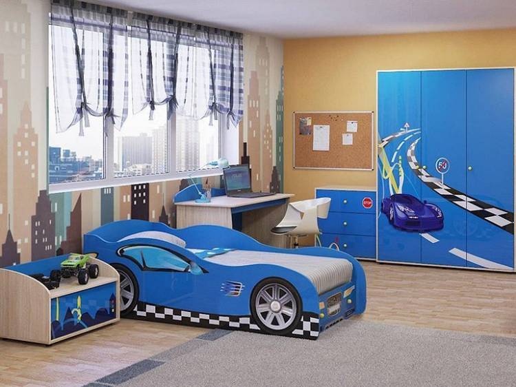 Современный дизайн интерьера детской комнаты для мальчи