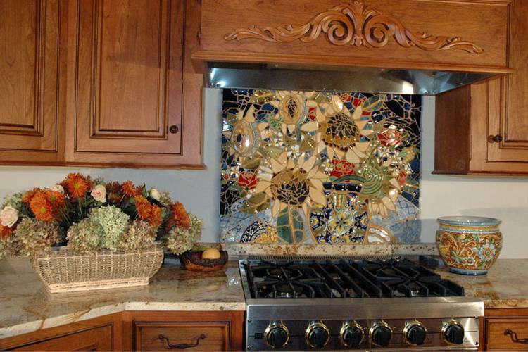 Панно из мозаики для кухни