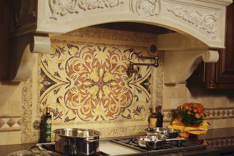 Панно из мозаики для кухни