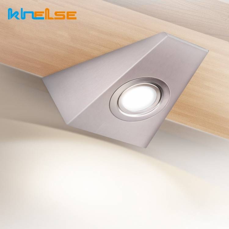 Светодиодный ные Настенные светильники для чулана, треугольные лампы из нержавеющей стали с выключателем для шкафа, ванной, кухни