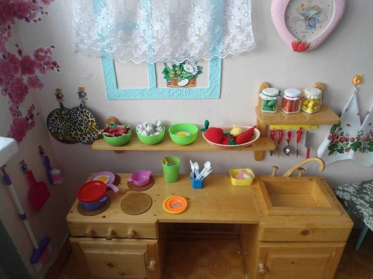 Оформление кухонного уголка в детском саду