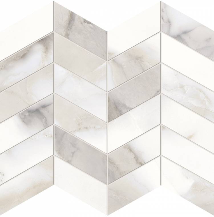 Мозаика Provenza Unique Marble Mosaico Arrows Calacatta Regale Lappato EL