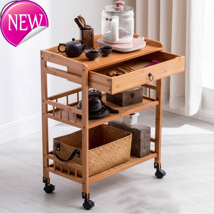 Дизайн сервировочный стол из массива дерева с колесами, ящик, кухонная корзина для хранения, тележка для бара, тележка для сервировки вина, чая, тележ