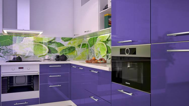 Фиолетовая кухня Крем