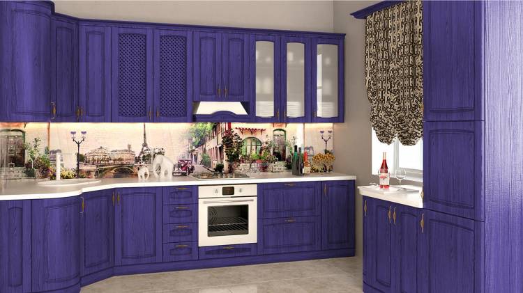 Фиолетовая кухня Эдельвейс