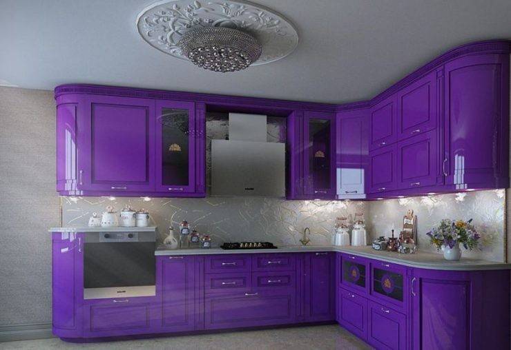 Кухня фиолетовая