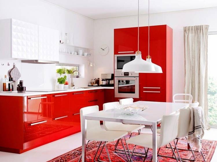 Красная люстра на кухню: 99 фото в интерьере
