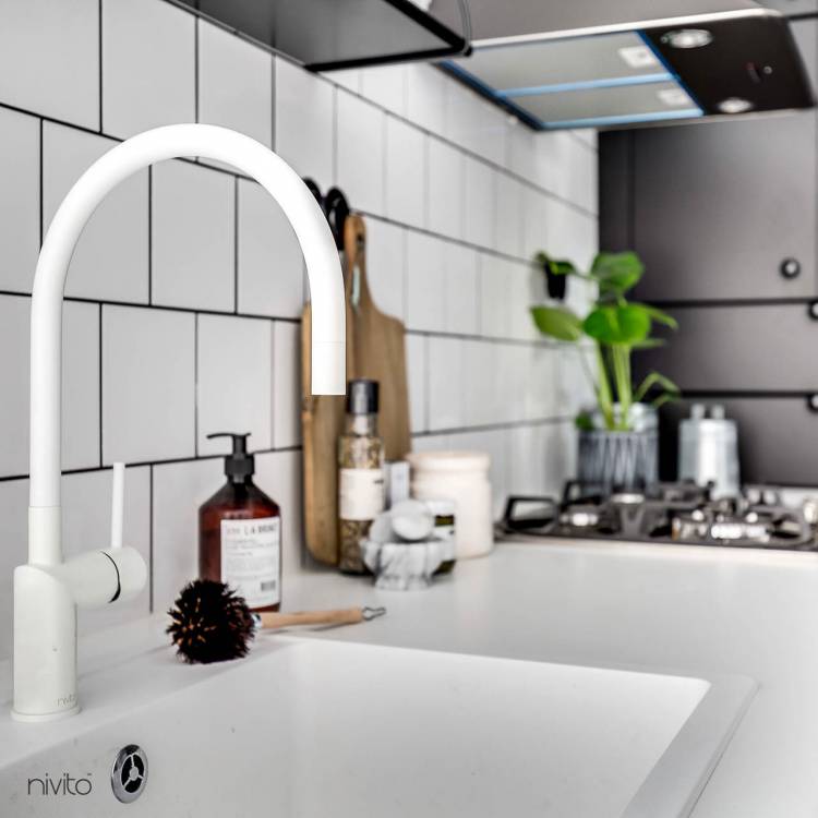 Белый кран на кухню: 96+ идей стильного дизайна