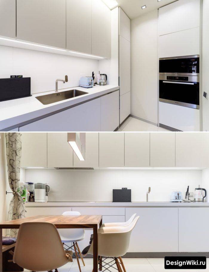 Кухня белая с деревом модерн: 93 фото дизайна