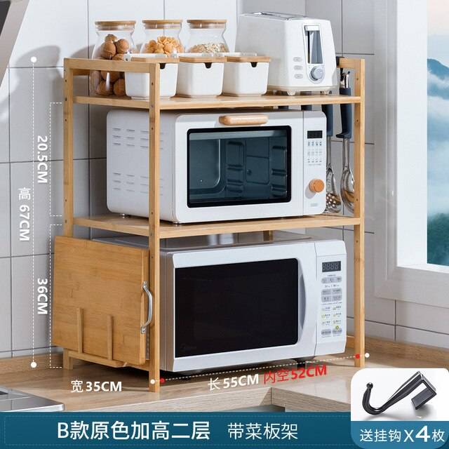 Современные полки для хранения, бытовая техника, стойка для микроволновой печи, бамбуковые аксессуары для ванной комнаты