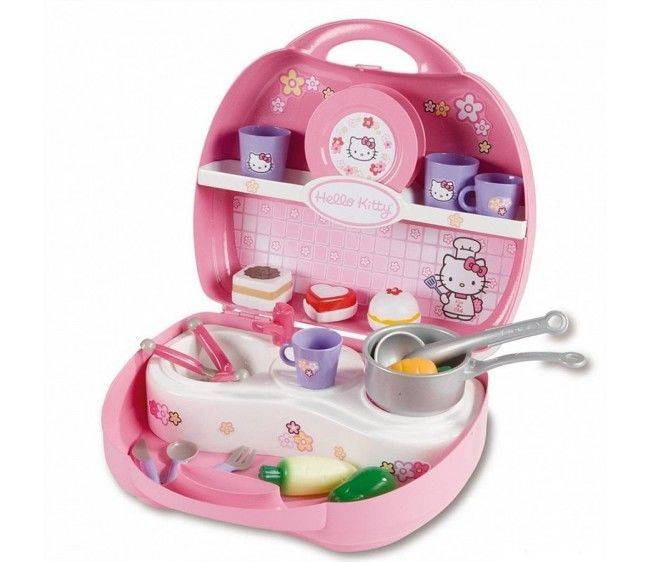Детская мини кухня Hello Kitty в чемоданчике, Smoby