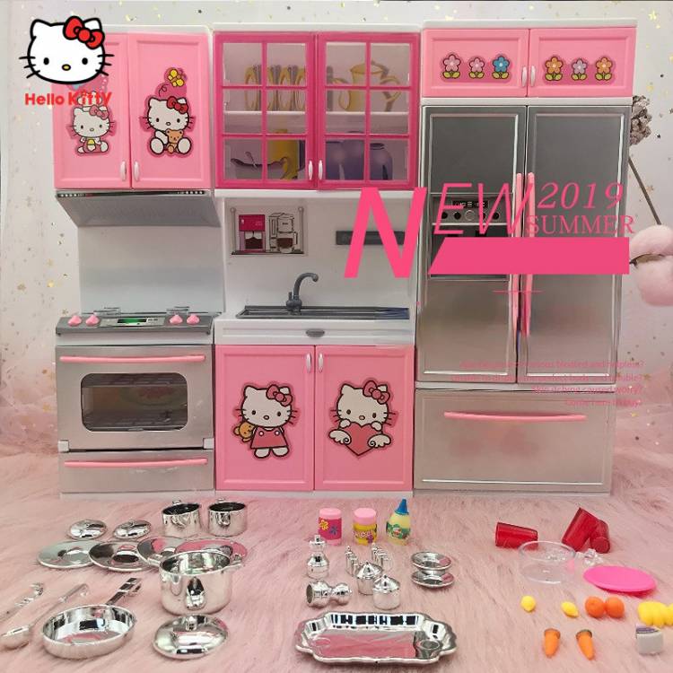 Детский игровой домик Hello Kitty, игрушка для приготовления еды, мини