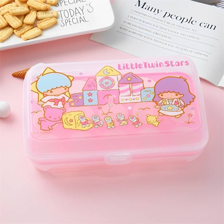 Sanrio Kawaii коробка для яиц Hello Kitty милый аниме мультфильм портативная пластиковая настольная коробка для хранения дома кухни Противоударная коробка подарок для девочки