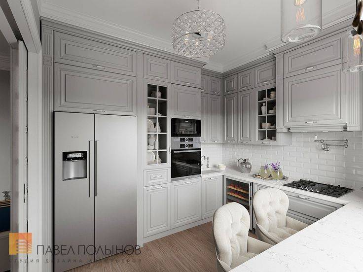 Фото кухня из проекта «Интерьер двухкомнатной квартиры в стиле американской классики