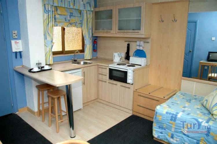 Дизайн комнаты в общежитии с кухней