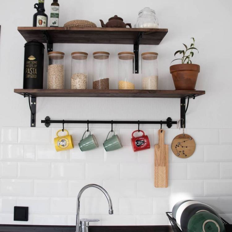 Полки деревянный для кухни в стиле лофт в интернет