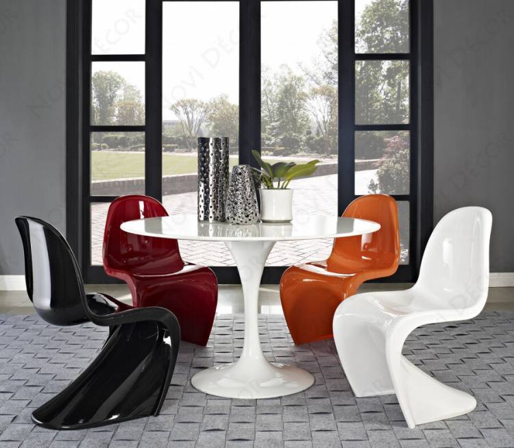 Дизайнерские пластиковые стулья в интерьер