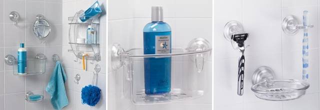 Аксессуары для ванной на присосках увеличат полезное пространство легко и быстро!