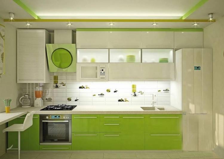 Бело салатовая кухня: 98+ идей стильного дизайна