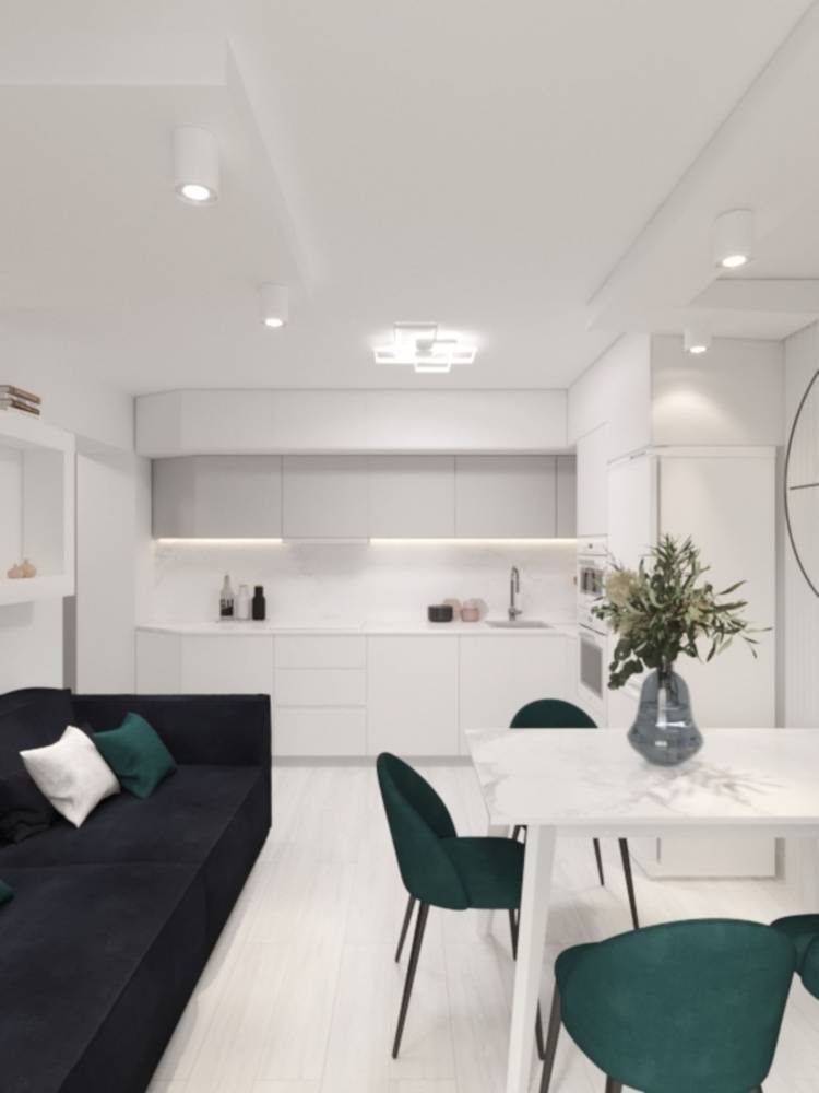 Кухня гостиная в однокомнатной квартире: 98+ идей дизайна